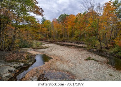 Sunday River Riverbed In Autumn, Newry, Maine