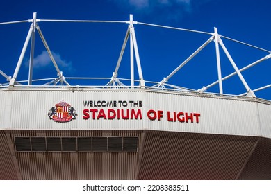 Sunderland, UK - Sunday 21st August 2022: Sunderland Stadium Of Light Signage, On The Football Ground.