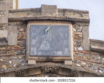 Sundial On St Peters, Sudbury, Suffolk