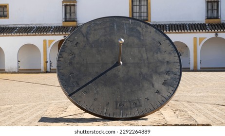 sundial in a village in andalucia, spain