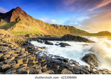 Sundown At Giants Causeway, Northern Ireland