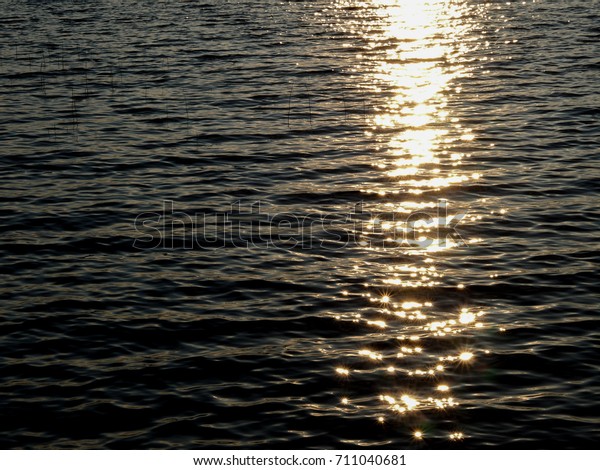 Sundown on the sea.\
Nature relax\
composition.