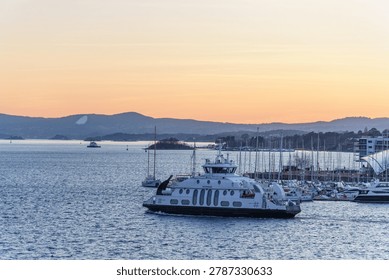 sundown in oslo at spring time
