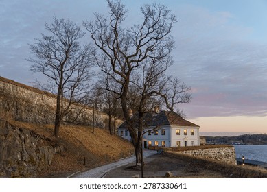 sundown in oslo at spring time