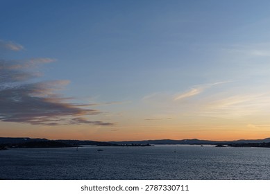 sundown in oslo at spring time