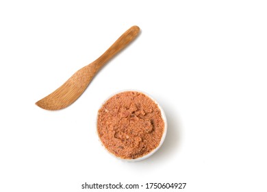 Sun-dried Tomato Paste. Dried Tomatoes Paste Isolated On White Background.