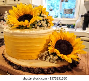 sunflower cake for baby shower