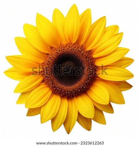 sunflower flower white background isolated
