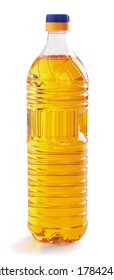 Sunflower Oil Isolated On A White Background.