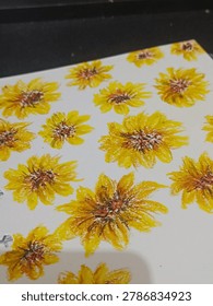 Sunflower pattern by using
