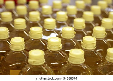 Sunflower Seed Oil Pattern Factory Warehouse Store Food Background