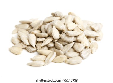 Sunflower Seeds Isolated On White