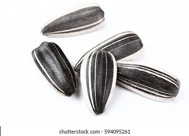 Sunflower Seeds Isolated White Background