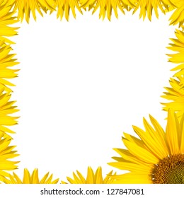 Sunflowers Border Design Stock Photo 127847081 | Shutterstock