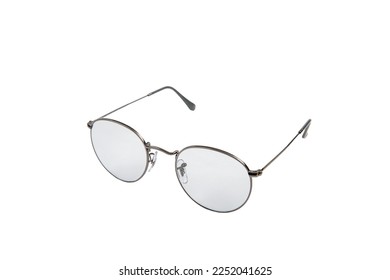 Sunglasses cat's eye and colored glasses in metal frame isolated white  Color Gradient Retro Vintage Round Circle Lens Sunglasses  