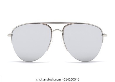 Sunglasses in an iron frame isolated white