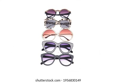 Sunglasses set  Collection different types sunglasses 


