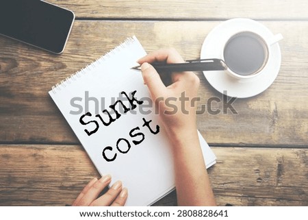 Sunk Cost is shown using a text
