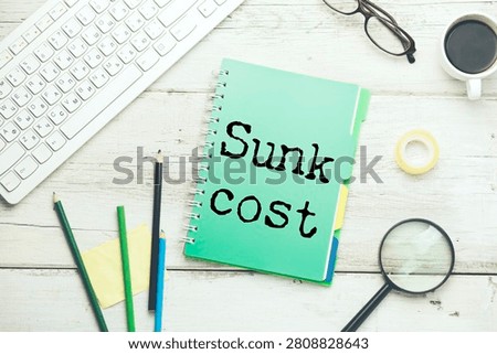 Sunk Cost is shown using a text