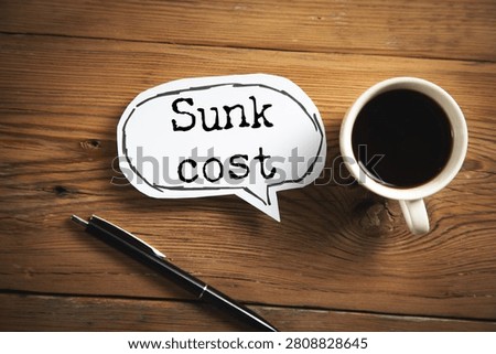 Sunk Cost is shown using a text