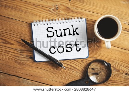 Sunk Cost is shown using a text