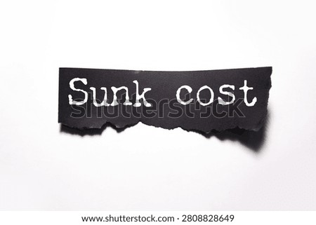 Sunk Cost is shown using a text