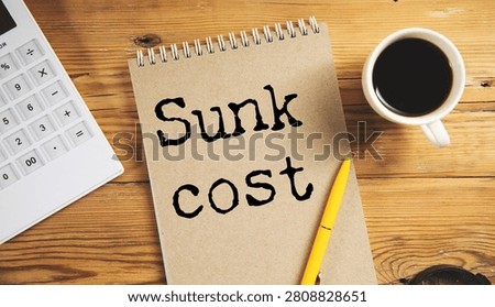 Sunk Cost is shown using a text