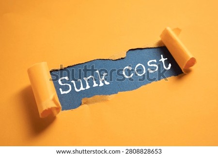 Sunk Cost is shown using a text