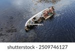 Sunken Shipwreck Of A Boat In Fraserburgh Aberdeenshire Scotland 