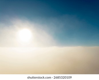 Sunlight Above Cloud Layer With Clear Sky