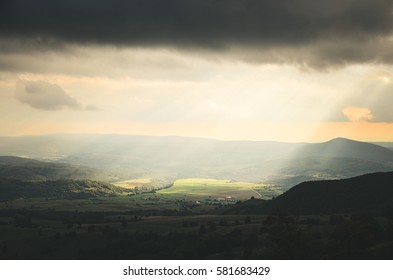 Sunlight After Storm.village Landscape