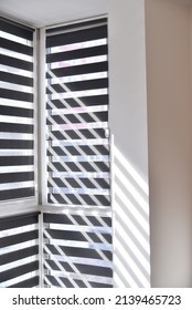 sunlight breaks through the blinds