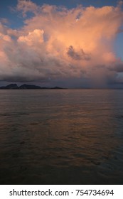 Sunlight Casting on Clouds at Sunset