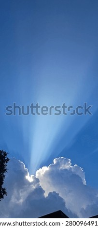 The sunlight was covered by thick clouds, giving off a beautiful light
