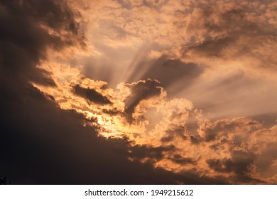 sunlight with dramatic cloudy sky 