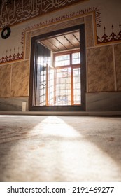 Sunlight Entering The Mosque Window. Mahmud Celebi Mosque In Iznik. July 24, 2022. Iznik, Bursa, Turkey