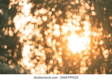 Sunlight Filters Through Green Leaves in a Forest: A Natural, Blurry Bokeh Background Highlights the Bright, Abstract Beauty of Sunlit Foliage on a Summer Day, Emphasizing Earth's Vibrant Colour - Powered by Shutterstock