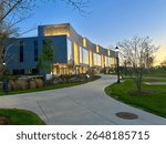 Sunlight Hitting an Academic Building on a College Campus