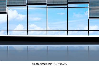 Sunlight Office And View City In Window