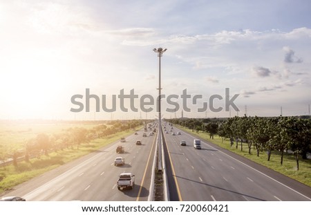 Sunlight on the highway