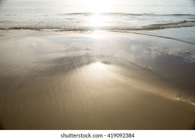 sunlight reflect on the beach