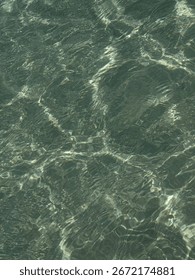 Sunlight Reflected on Clear Ocean Water Surface

