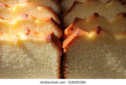 Sunlight Shining On Slices Of Butter Pound Cake