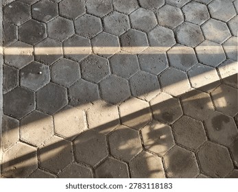 sunlight that penetrates objects and forms shadows