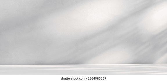 Sunlit concrete countertop and wall with natural light - Shutterstock ID 2264985559