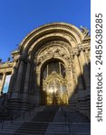 Sunlit Golden Gates of Petit Palais - Paris, France