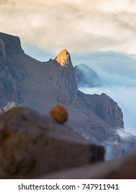 Sunlit peak