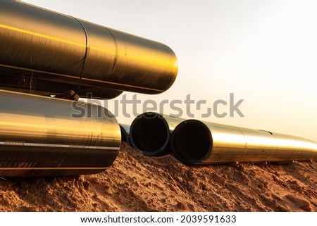 sunlit Permian Basin pipeline construction