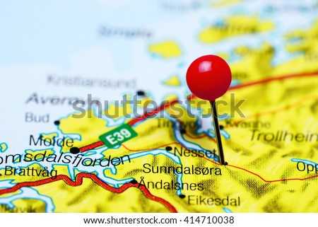 Sunndalsora pinned on a map of Norway
