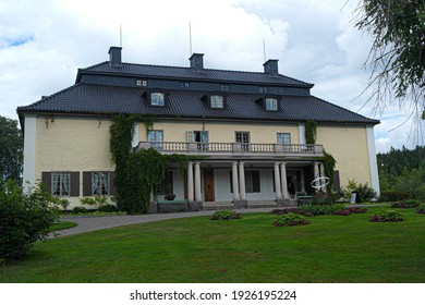 Mårbacka, Sunne Municipality, Sweden - 08.07.2013
 A Front Shot Of Mårbacka The House Of Swedish Author Selma Lagerlöf Taken On A Cloudy Summer Day. 